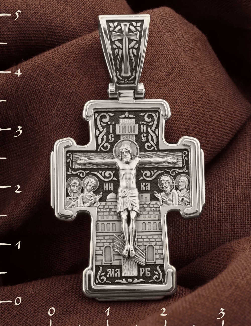 Крест из белого золота