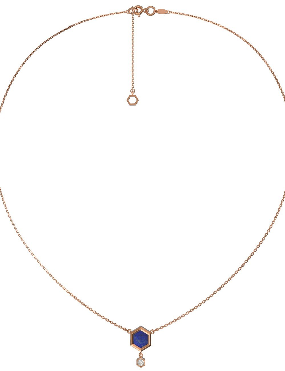 Колье из золота c бриллиантами и лазуритом