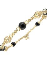 Браслет из лимонного золота c ониксом