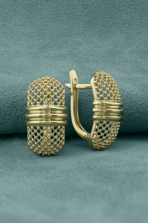 Серьги из лимонного золота