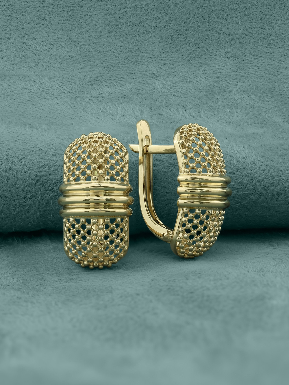 Серьги из лимонного золота 585 пробы