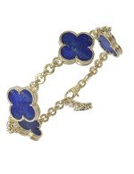 Браслет из лимонного золота c лазуритом