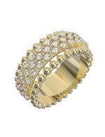 Кольцо из лимонного золота c бриллиантами