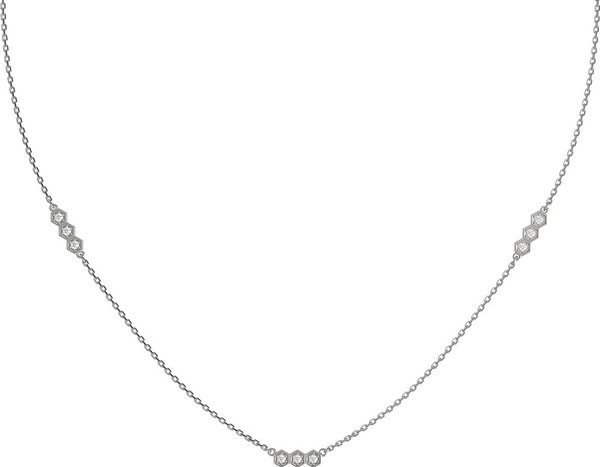 Колье из белого золота 585 пробы c бриллиантами