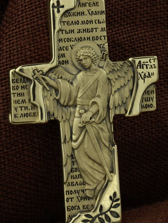 Крест из зелёного золота 585 пробы