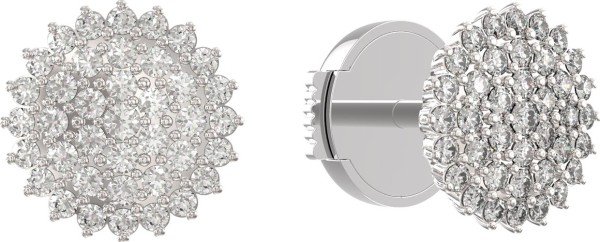 Серьги из белого золота c бриллиантами