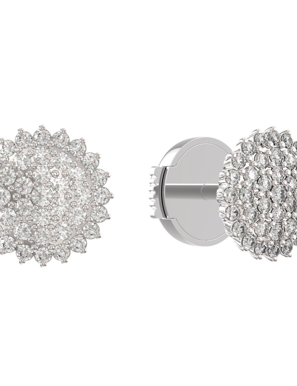 Серьги из белого золота c бриллиантами