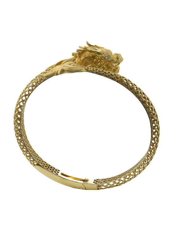 Браслет из лимонного золота 585 пробы c бриллиантами