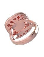 Кольцо из розового золота c бриллиантами и перламутром