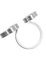 Кольцо из белого золота c лазуритом и перламутром