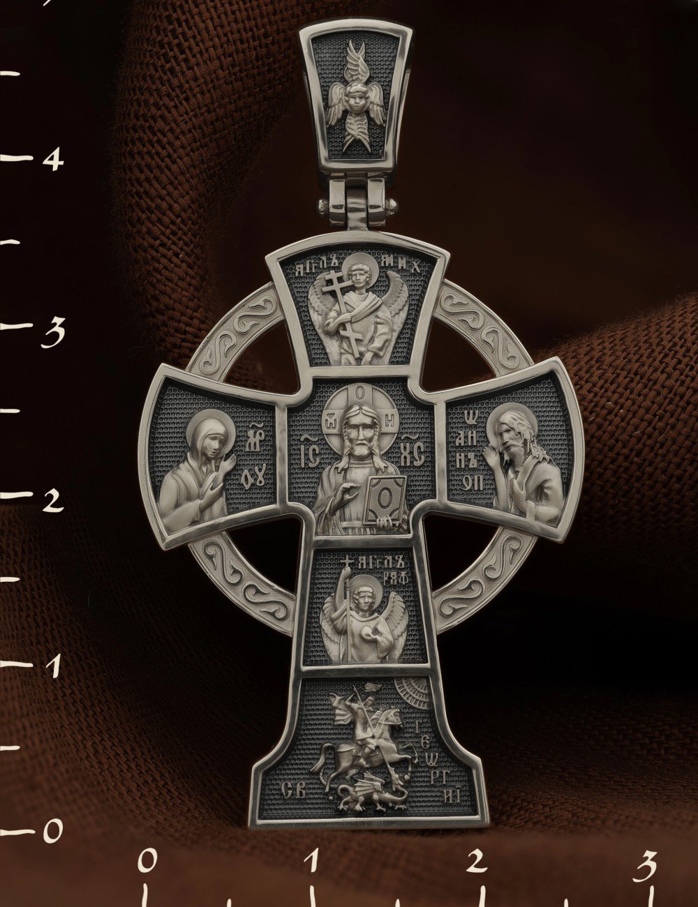 Крест из белого золота