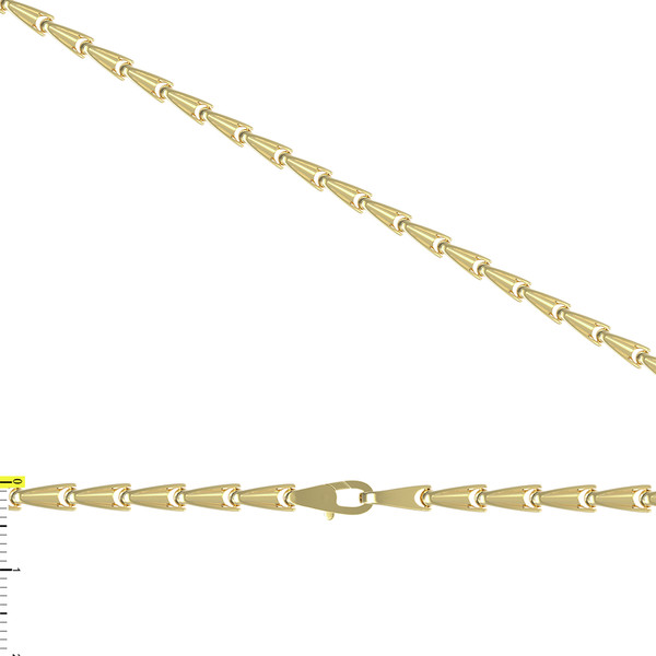 Цепь из лимонного золота 585 пробы