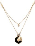 Колье из золота c бриллиантами и ониксом