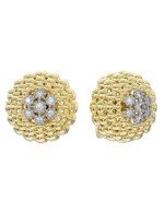 Серьги из лимонного золота c бриллиантами