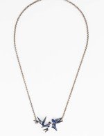 Колье из белого золота c эмалью