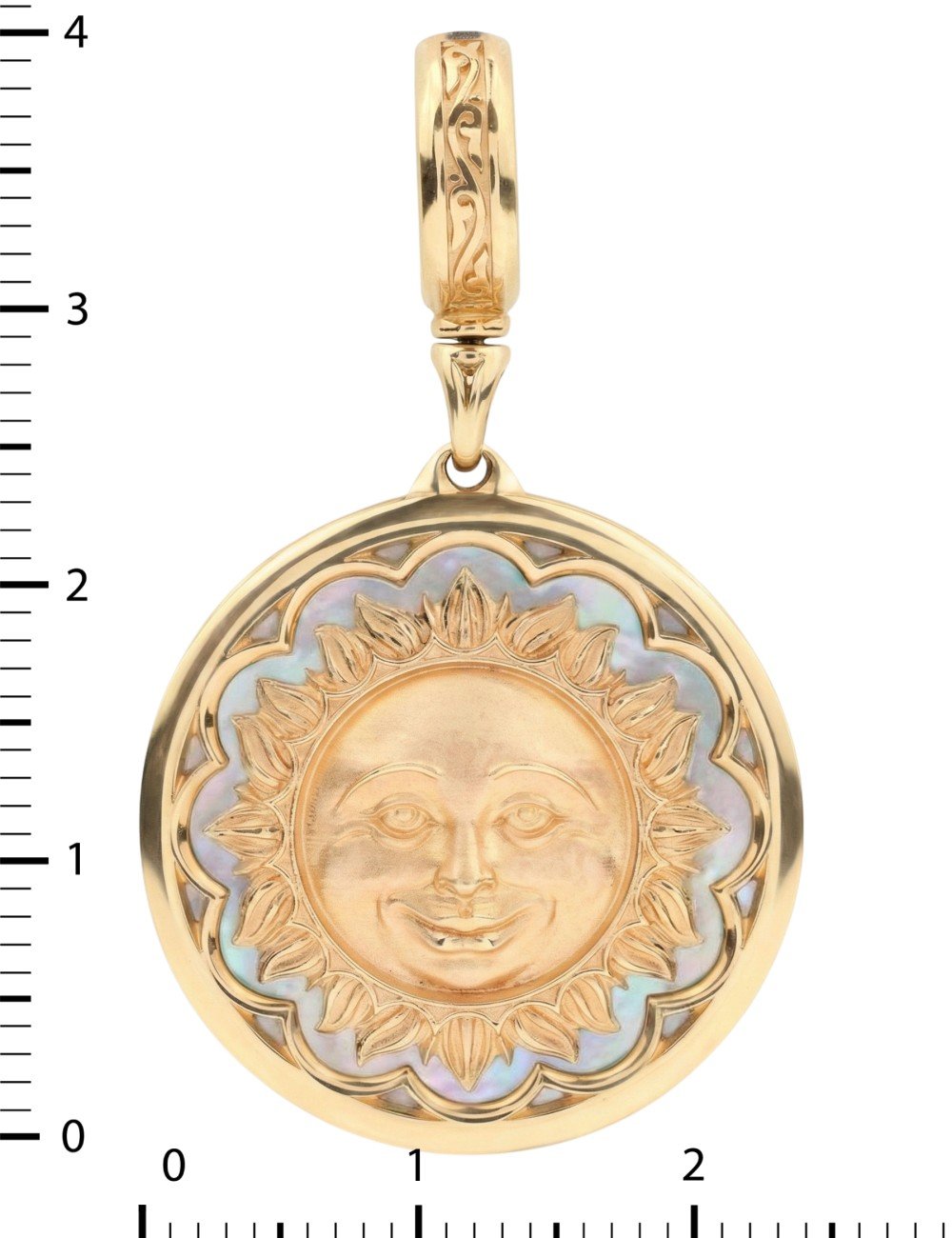 Подвеска из золота c перламутром