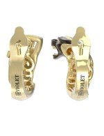 Серьги из лимонного золота c фианитом