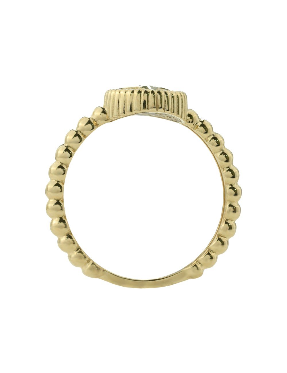 Кольцо из лимонного золота c бриллиантами и малахитом