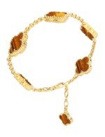 Браслет из лимонного золота c тигровым глазом