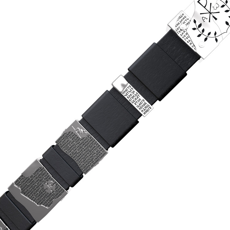 Браслет из белого золота 585 пробы c кожаным шнурком