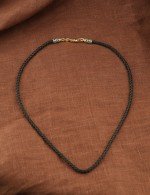 Шнурок шёлковый из лимонного золота c шёлковым шнурком