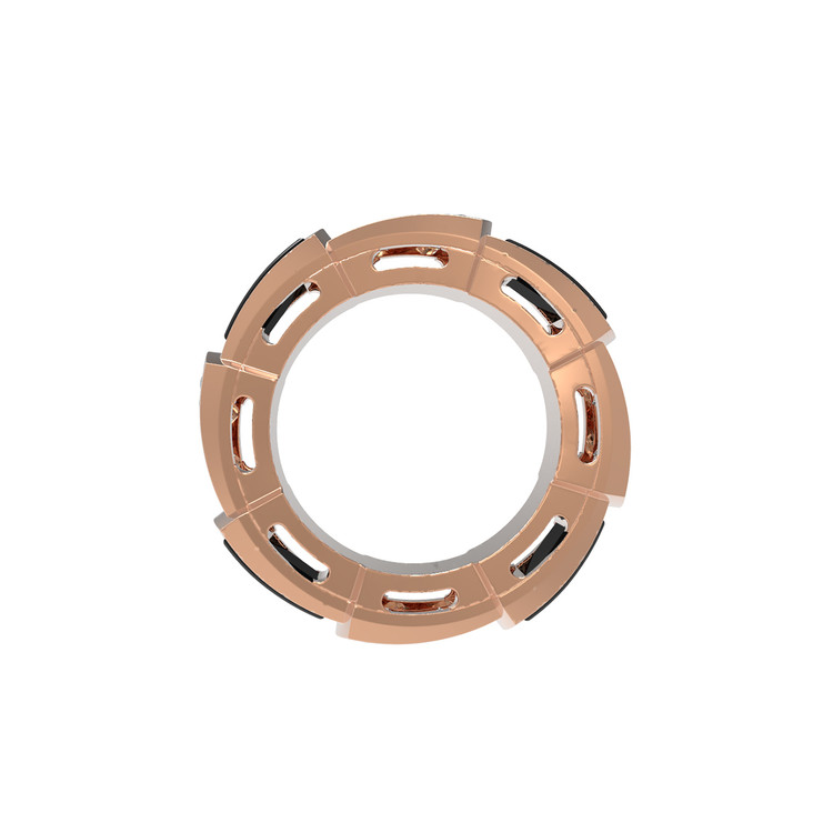 Подвеска из красного золота 585 пробы c бриллиантами и ониксом