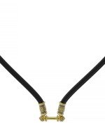 Шнурок шёлковый из лимонного золота c шёлковым шнурком