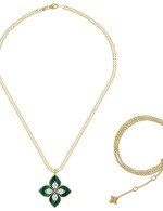 Колье из лимонного золота c бриллиантами и малахитом