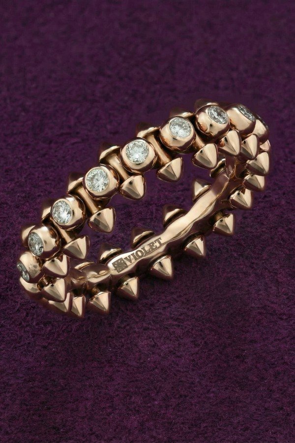 Кольцо из розового золота c бриллиантами