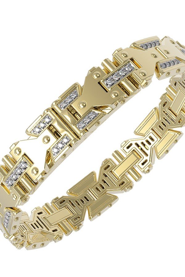 Браслет из лимонного золота c бриллиантами