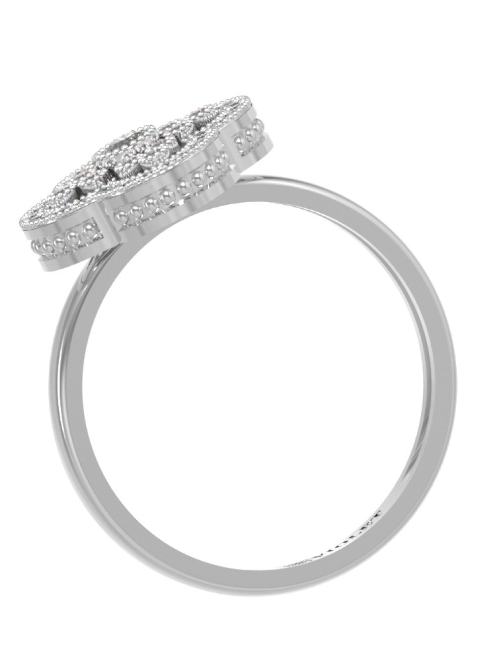 Кольцо из белого золота c бриллиантами