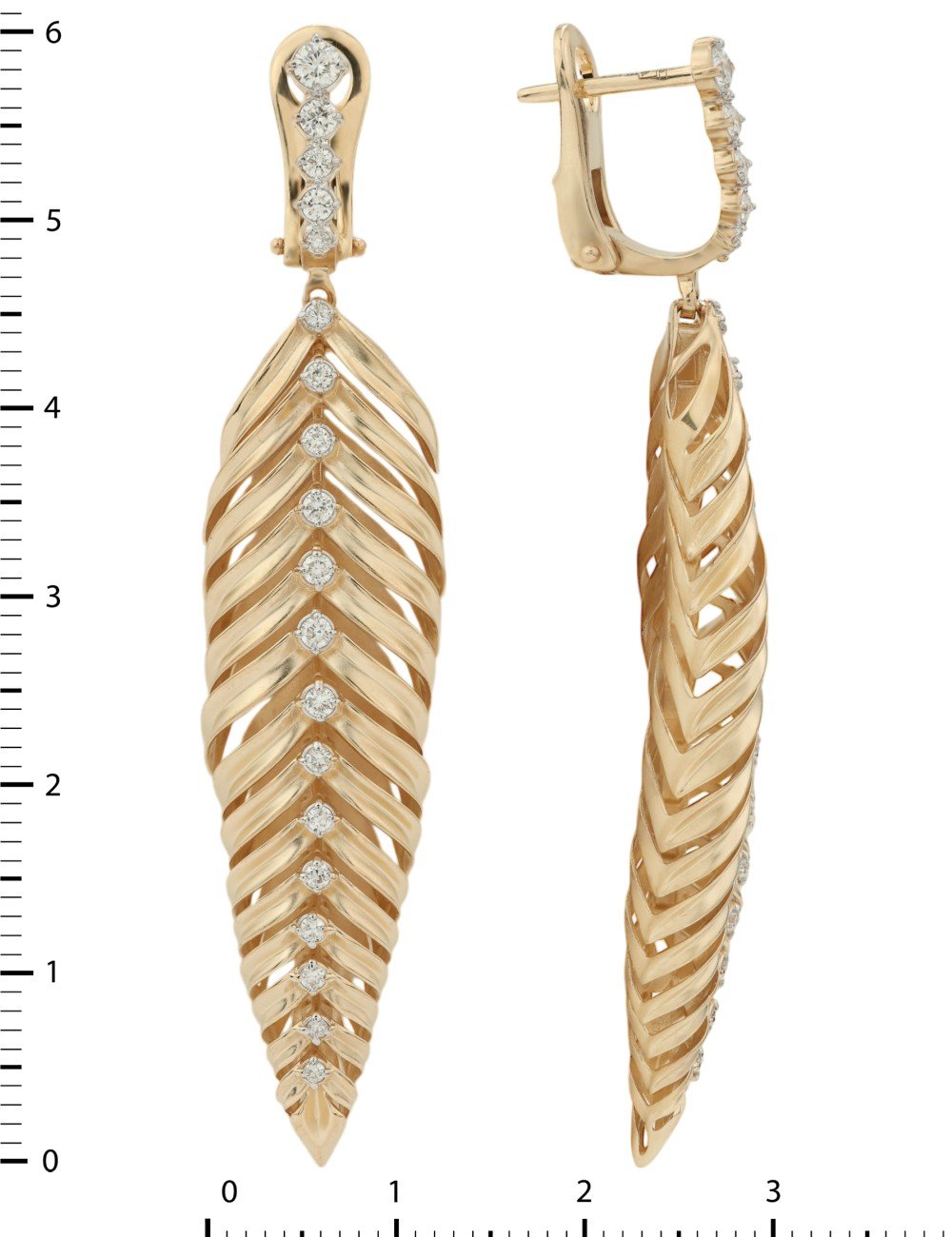 Серьги из золота c бриллиантами