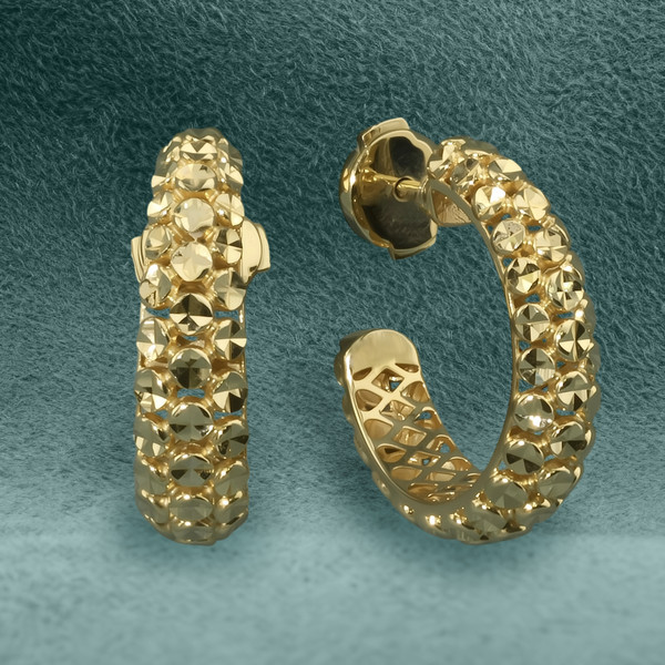 Серьги из лимонного золота 585 пробы