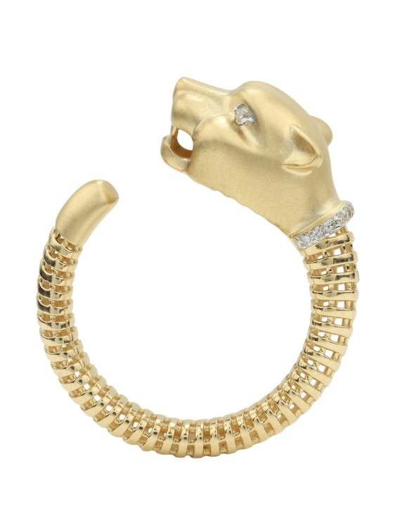 Кольцо из лимонного золота 585 пробы c бриллиантами