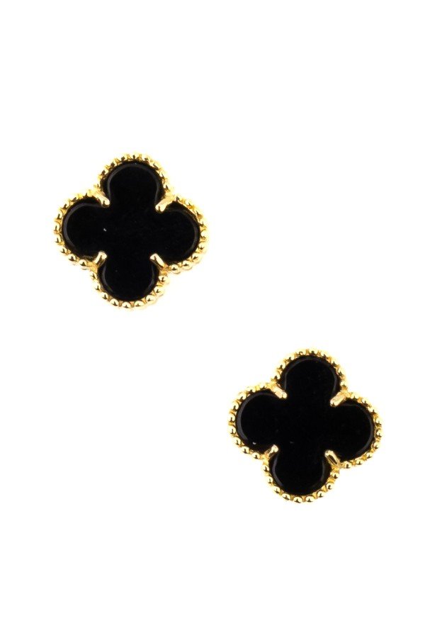 Серьги из лимонного золота c ониксом