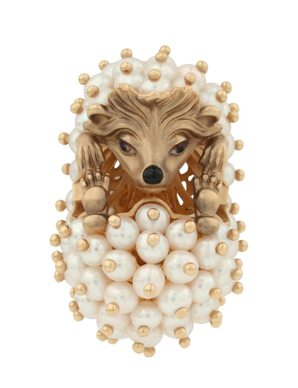 Подвеска из золота c эмалью и жемчугом