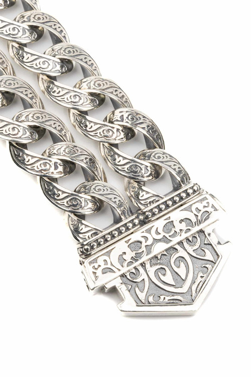 Браслет из серебра 925 пробы и золота 750 пробы c рубином