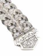 Браслет из серебра и золота c рубином