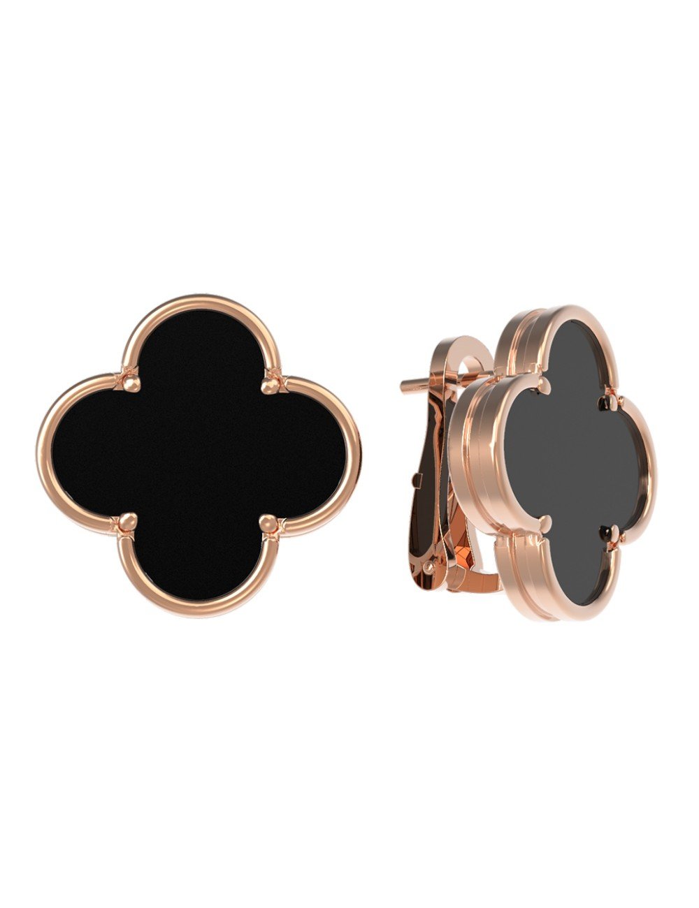 Серьги из золота c ониксом