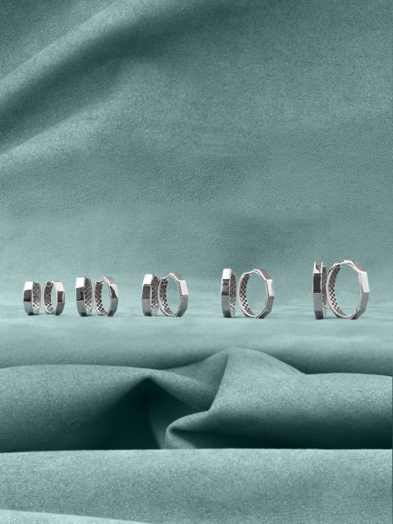 Серьги из белого золота 585 пробы