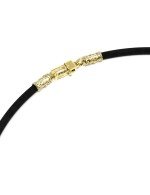 Шнурок шёлковый из лимонного золота c шёлковым шнурком