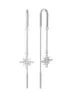 Серьги из белого золота c бриллиантами