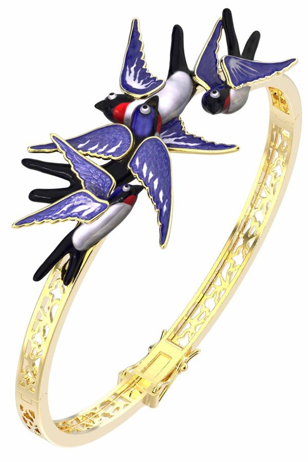 Браслет из лимонного золота c эмалью