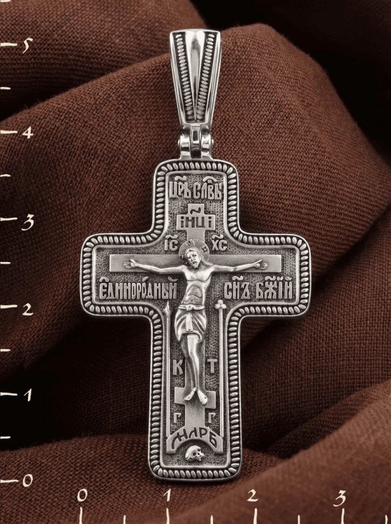 Крест из белого золота