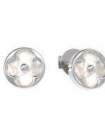 Серьги из белого золота c перламутром