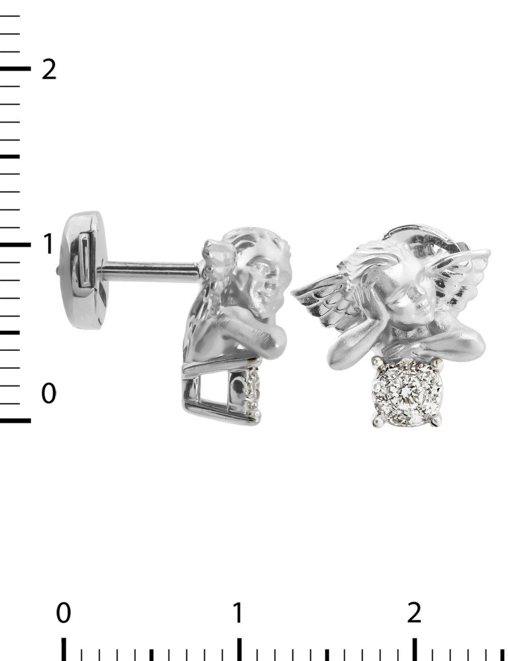 Серьги из белого золота c бриллиантами