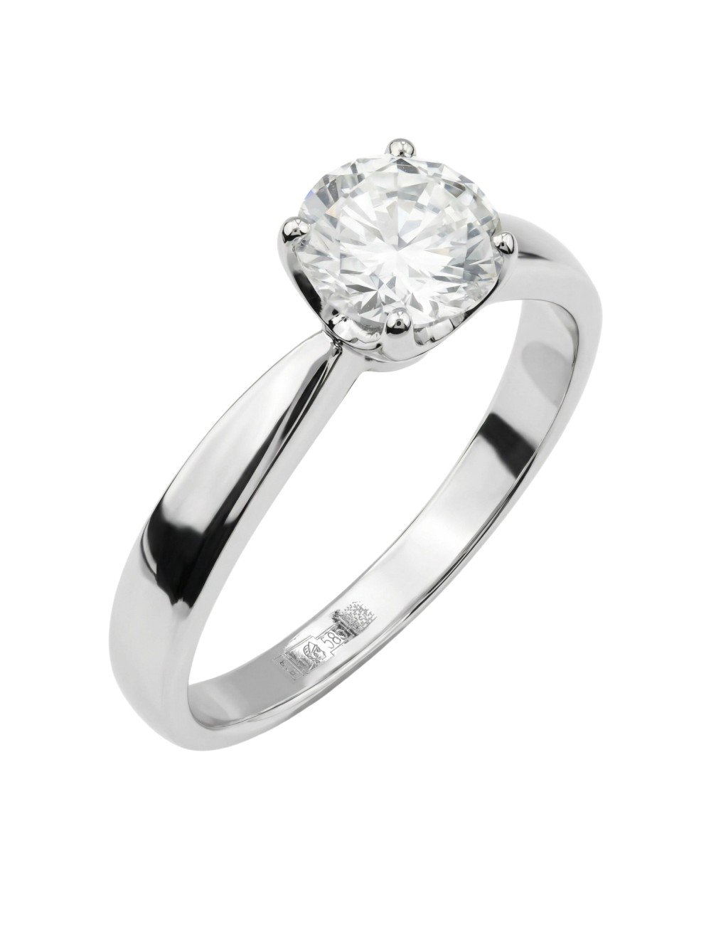 Кольцо из белого золота c бриллиантами