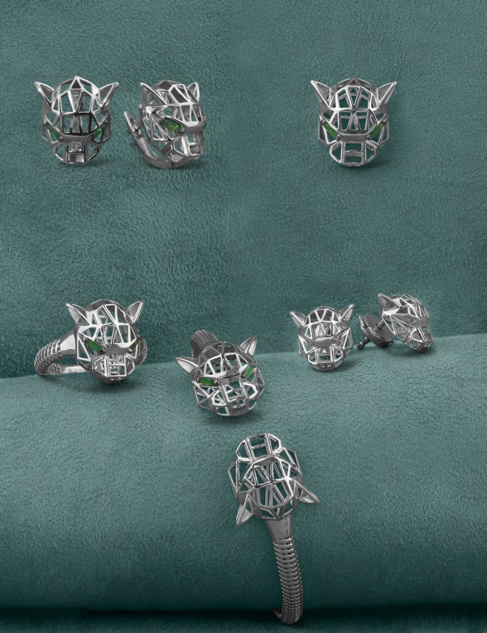 Серьги из белого золота