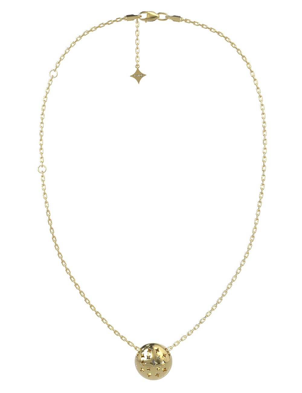 Колье из лимонного золота c бриллиантами