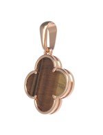 Подвеска из золота c тигровым глазом